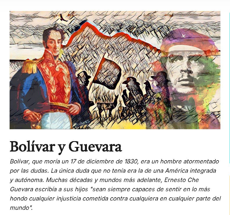 bolivar y el che